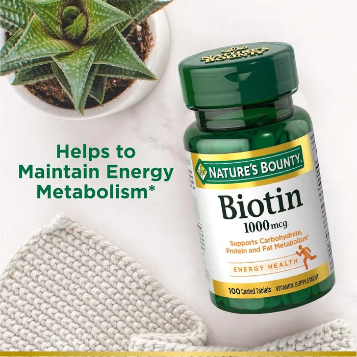 Natures Bounty Biotin 1000mcg 100 Tablets