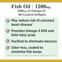 Natures Bounty Fish Oil 1200mg + D3 1000IU 90 Softgel