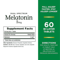 Natures Bounty Melatonin 5mg Dual Spectrum 60 Tablets