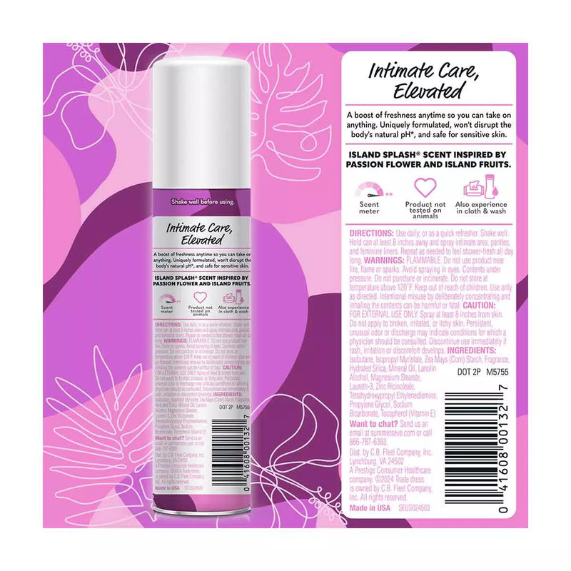Summer's Eve Daily Freshening Intimate Spray Island Splash 56.7g