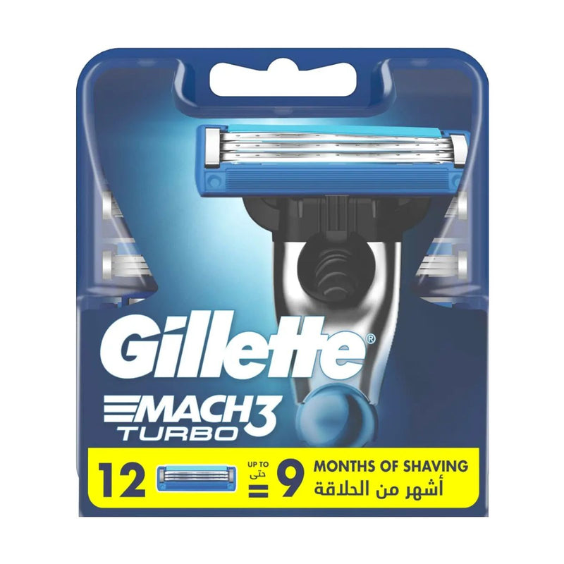 Gillette Blades Mach3 Turbo 12 Refills