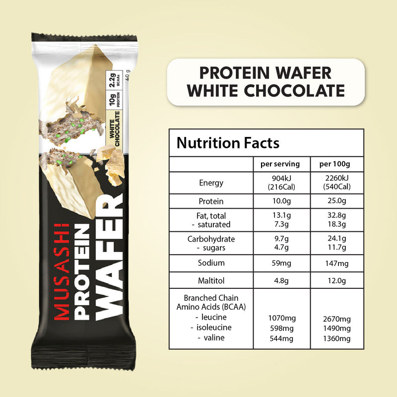 Musashi Protein Wafer White Chocolate 40g