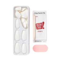 Kiss False Nails IMC501C Impress Color Press On Manicure Coffin Medium Frosting 30 Count