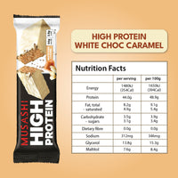 Musashi High Protein Bar White Chocolate Caramel 90g