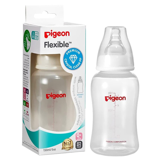 Pigeon Flexible Stream Line Plastic Bottle 0 Months+ 150ml