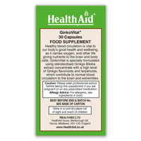 HealthAid GinkoVital 5000mg 30 Capsules