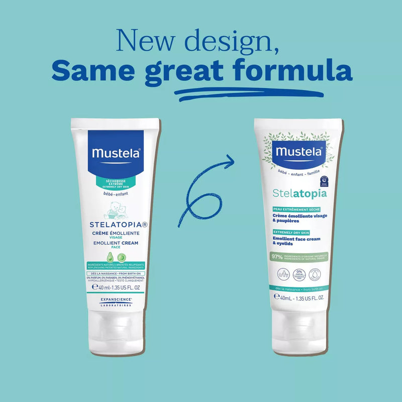 Mustela Baby Stelatopia Emollient Face & Eyelids Cream 40ml
