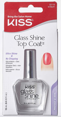 Kiss Nail Treatment KTR07 Glass Shine Top Coat 15ml