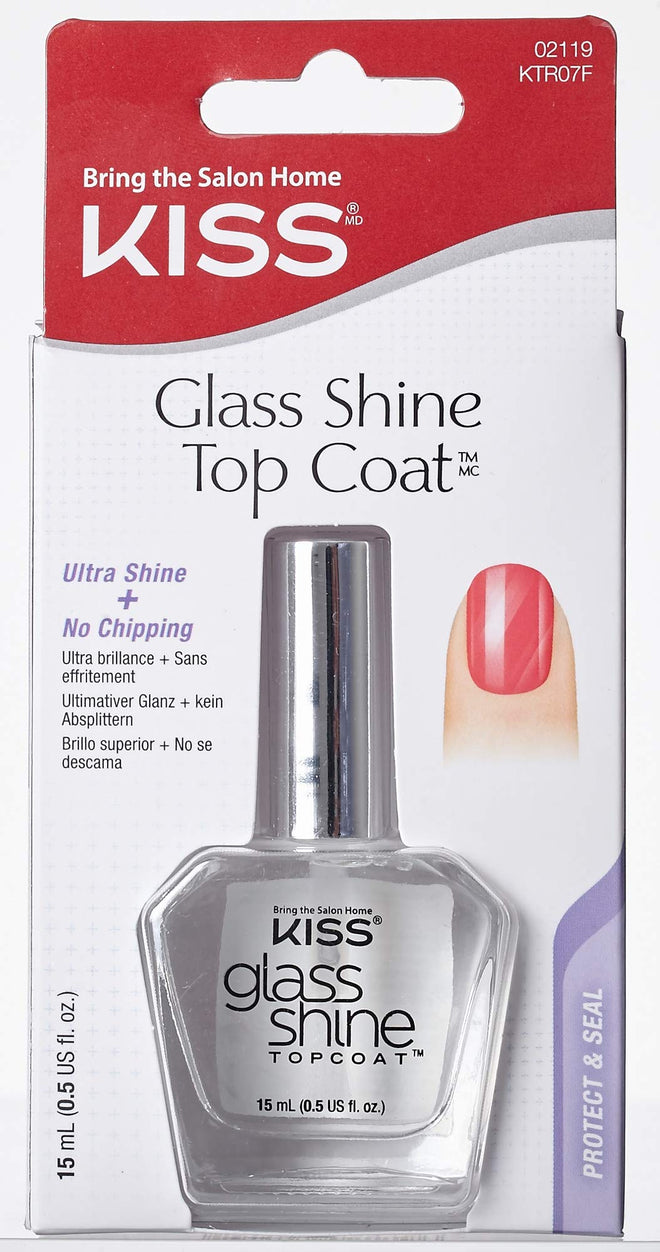 Kiss Nail Treatment KTR07 Glass Shine Top Coat 15ml