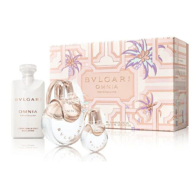 Bvlgari Omnia Crystalline (W) Set EDT 100ml + EDT 15ml + Body Lotion 75ml