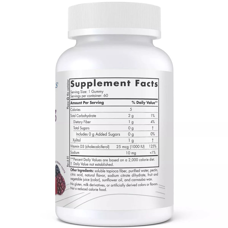 Nordic Naturals Zero Sugar Vitamin D3 1000IU 60 Gummies