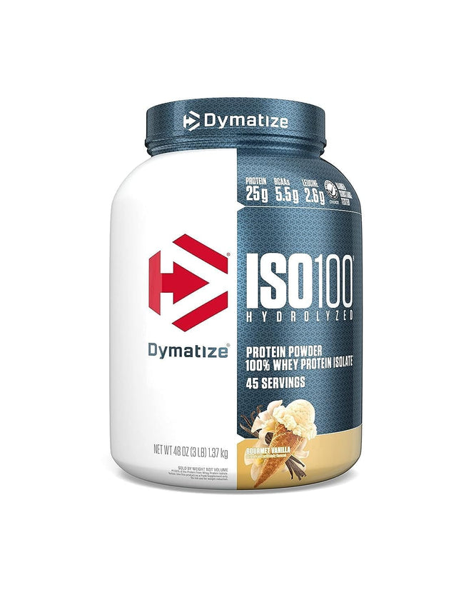 Dymatize ISO 100 Hydrolyzed 100% Whey Protein Powder Gourmet Vanilla 1.4kg