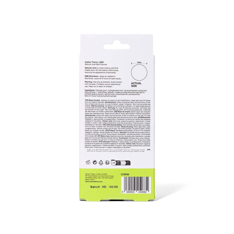 Carbon Theory Zap Supacylic Salicylic Acid Spot Patches 20 Pieces