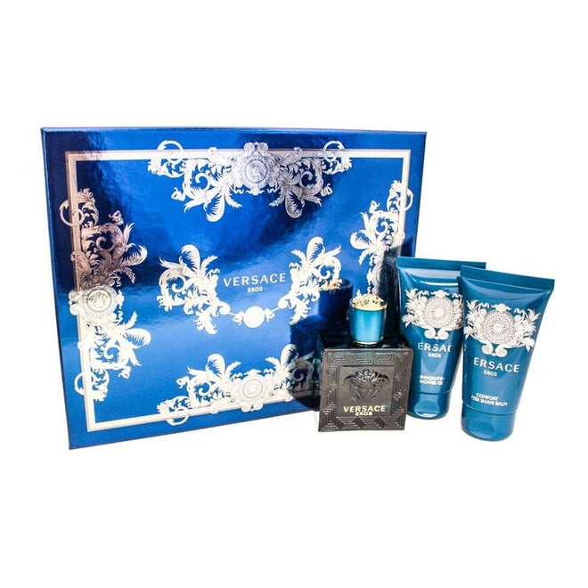 Versace Eros (M) Set EDP 50ml + Comfort Aftershave Balm 50ml + Invigorating Showergel 50ml