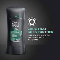 Dove Men + Care Deodorant Stick 0% Aluminum Eucalyptus & Birch 74g