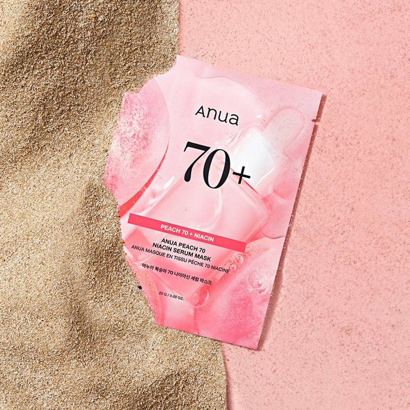 Anua Face Mask Peach 70 Niacin Serum 25ml 10 Pack