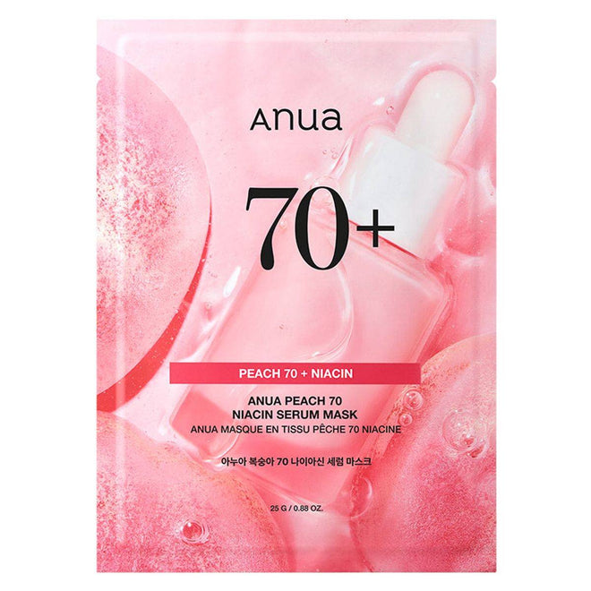 Anua Face Mask Peach 70 Niacin Serum 25ml 10 Pack