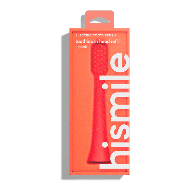 Hismile Electric Toothbrush Head Refills Bright Red 1 Pack