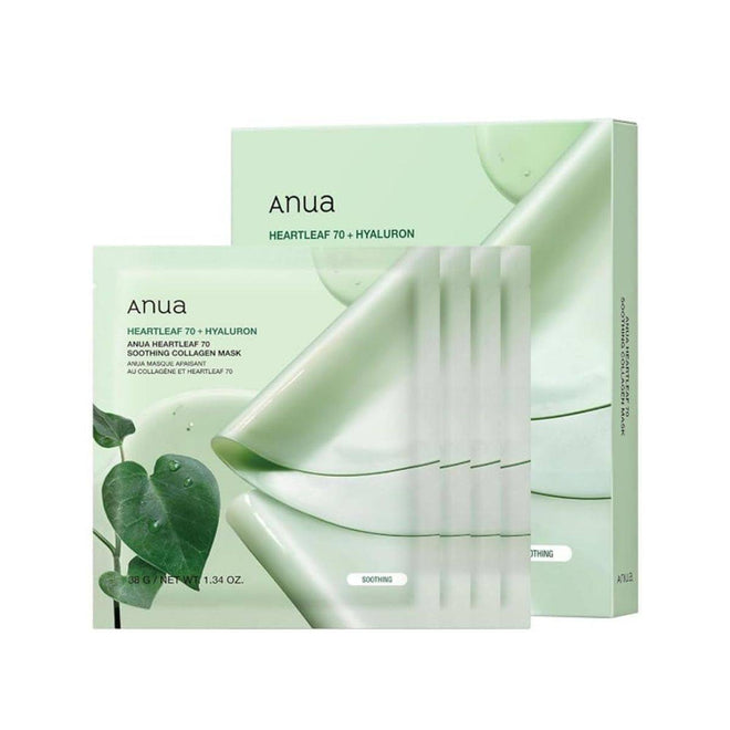 Anua Face Mask Heartleaf 70 Soothing Collagen 38g x 4 Pieces