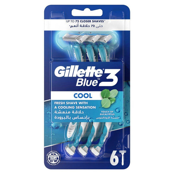 Gillette Razor Disposable Blue3 Cool 6 Count