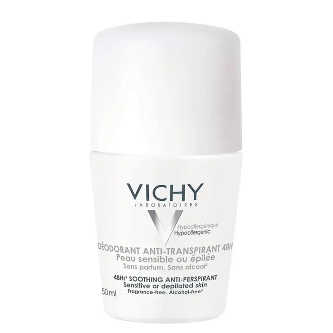 Vichy 48Hr Soothing Antiperspirant For Sensitive Or Depilated Skin Roll-On 50ml