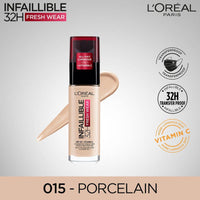 Loreal Paris Infallible 24Hr Fresh Wear Foundation 015 Porcelaine 30g
