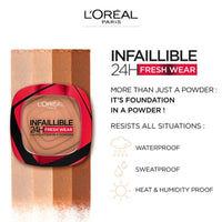 Loreal Paris Infallible 24Hr Fresh Wear Foundation Powder 130 True Beige 9g