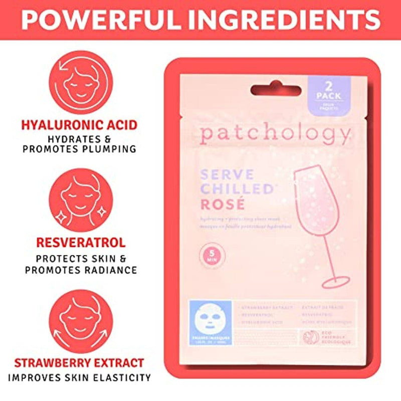 Patchology Serve Chilled Rose Sheet Mask 2 Pack