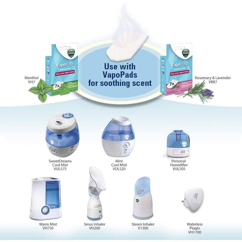 Vicks Comforting Vapo Pads Refill Scent Pads Rosemary & Lavender 7 Packs