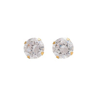 Studex Gold Plated 8mm Cubic Zirconia
