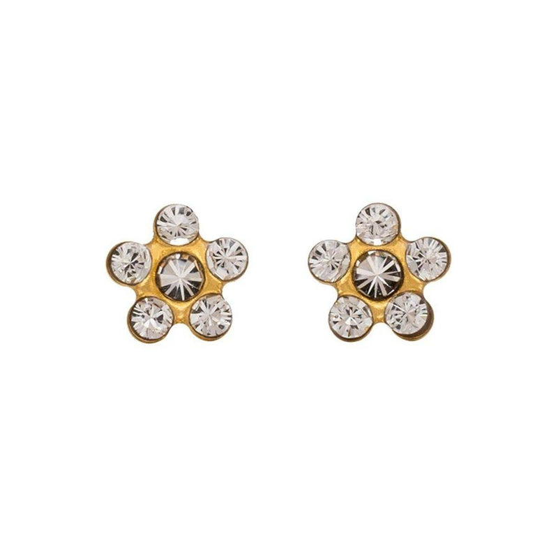 Studex Gold Plated Daisy April Crystal