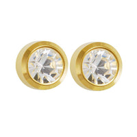 Studex Gold Plated Maxi Birthstone April Crystal Card
