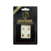 Studex Gold Plated Maxi Birthstone April Crystal Card