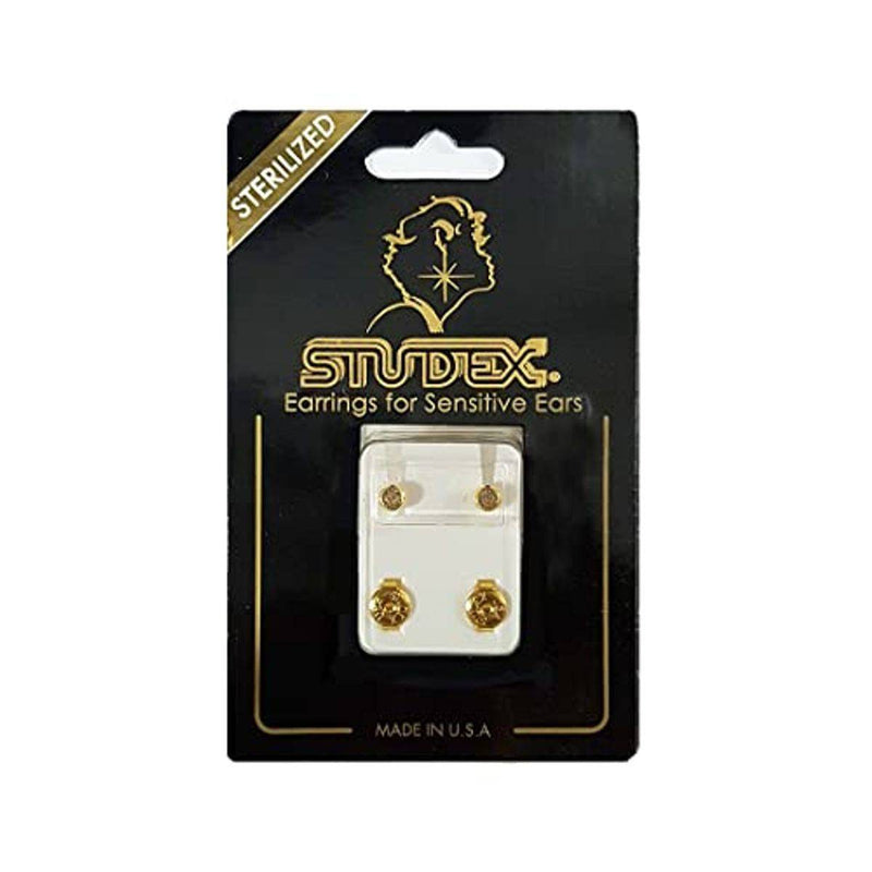 Studex Gold Plated Maxi Birthstone April Crystal Card