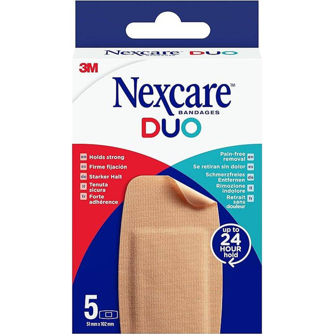 Nexcare Bandages Duo Maxi 52x102mm 5 Plasters