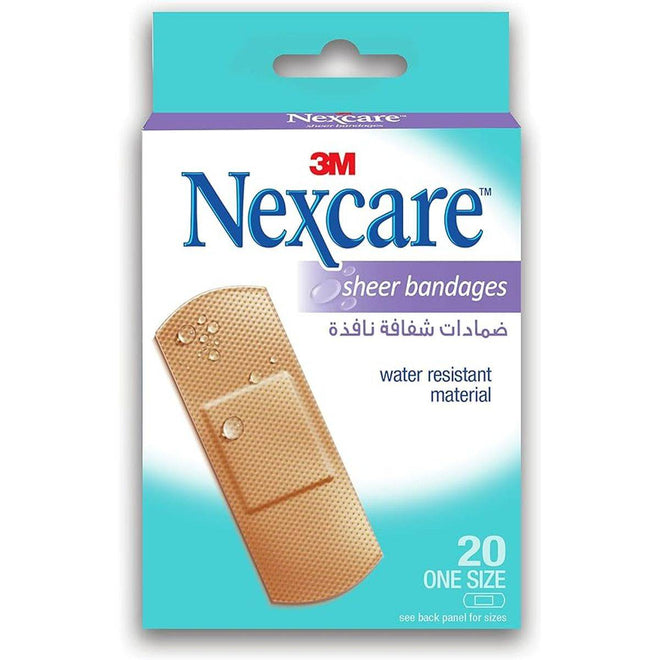Nexcare Bandages Sheer 72x25mm 20 Plasters