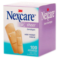 Nexcare Bandages Sheer Assorted 100 Plasters
