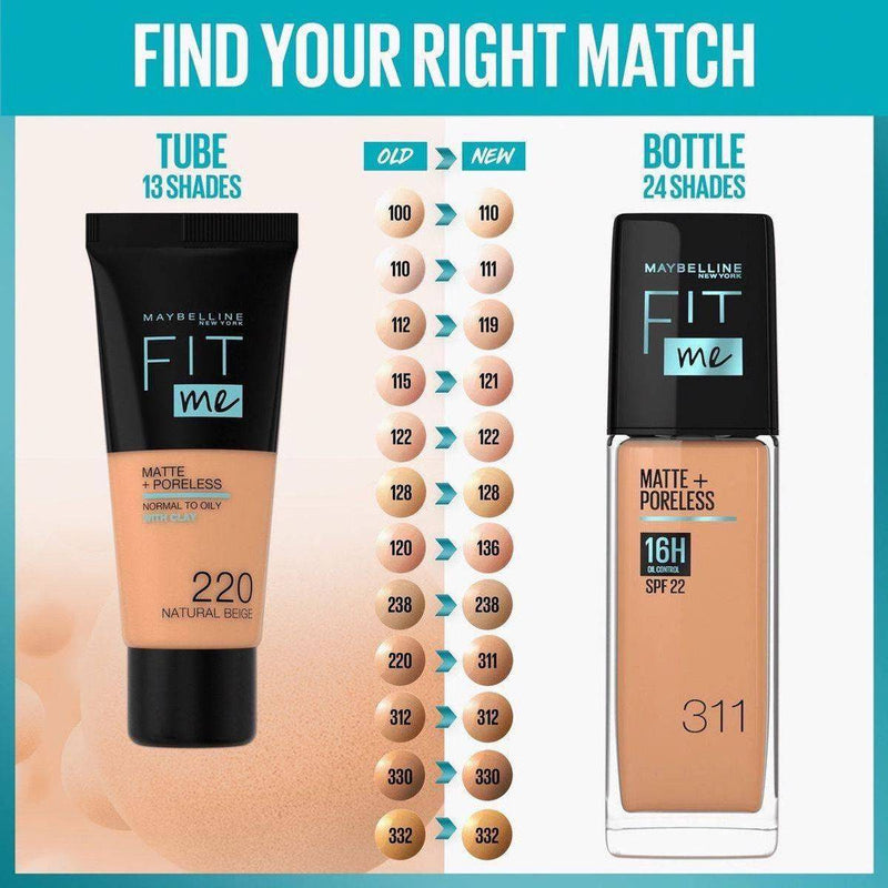 Maybelline Fit Me Matte + Poreless Liquid Foundation SPF22 111
