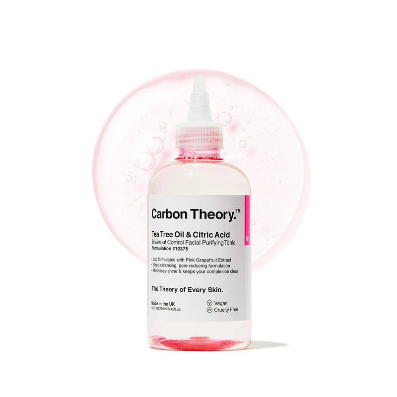 Carbon Theory Tea Tree Oil & Citric Acid Breakout Control Facial Purifying Tonic 250ml