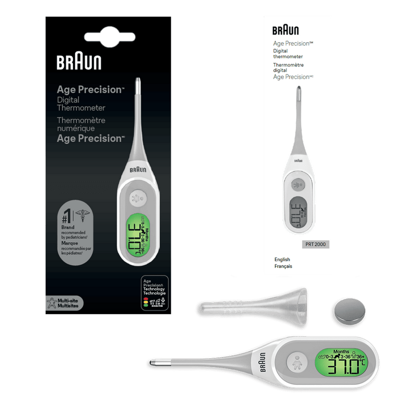 Braun Axillary Digital Thermometer Age Precision PRT2000 White