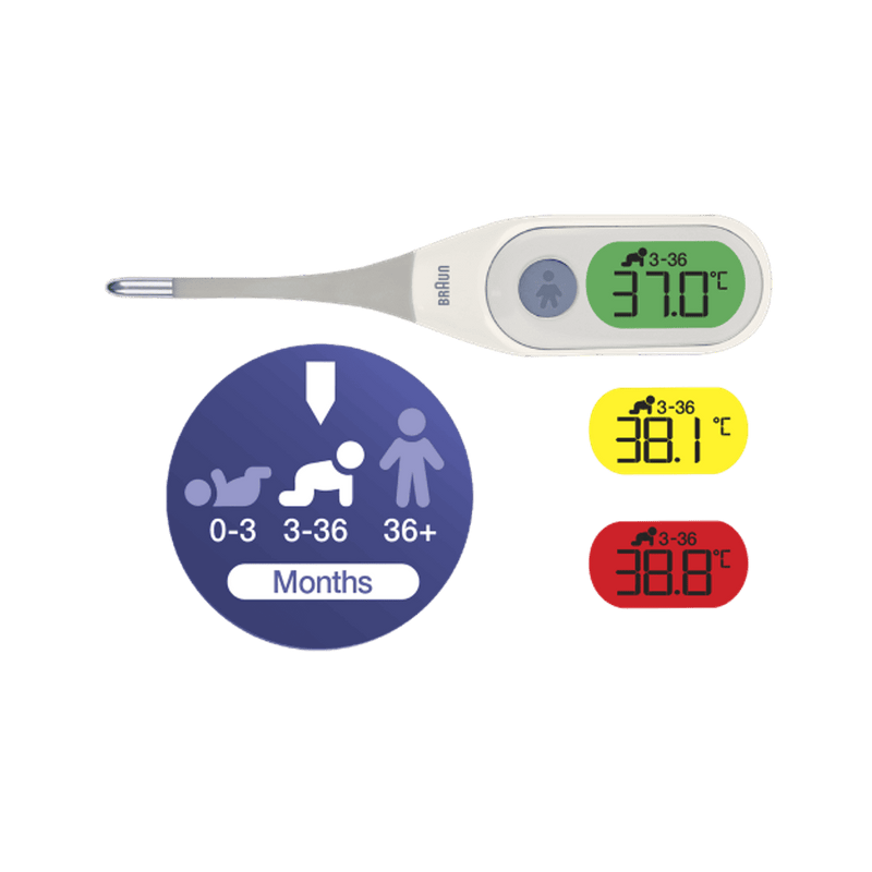 Braun Axillary Digital Thermometer Age Precision PRT2000 White