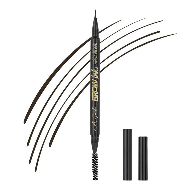 LA Girl Brow Ink Micro Brush Detailer Pen Dark Brown
