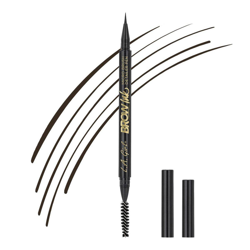 LA Girl Brow Ink Micro Brush Detailer Pen Dark Brown