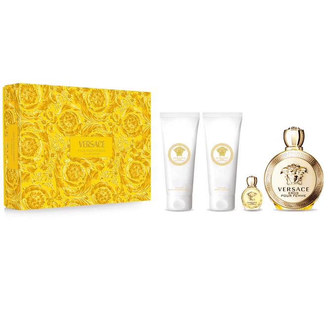 Versace Eros Pour Femme (W) Set EDP 100ml + EDP 5ml + Luxury Body Lotion 100ml + Luxury Bath & Showergel 100ml