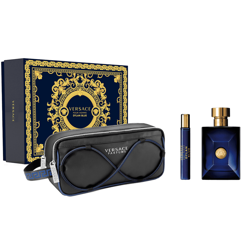 Versace Pour Homme Dylan Blue (M) Set EDT 100ml + EDT 10ml Travel Spray + Trousse