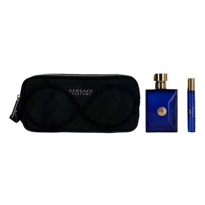 Versace Pour Homme Dylan Blue (M) Set EDT 100ml + EDT 10ml Travel Spray + Trousse