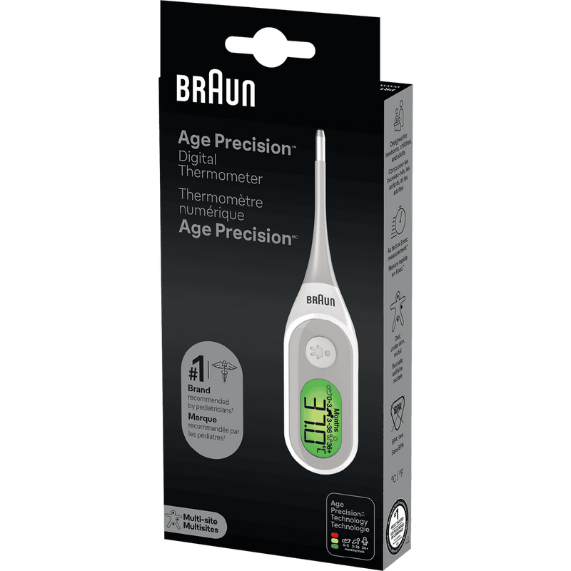 Braun Axillary Digital Thermometer Age Precision PRT2000 White