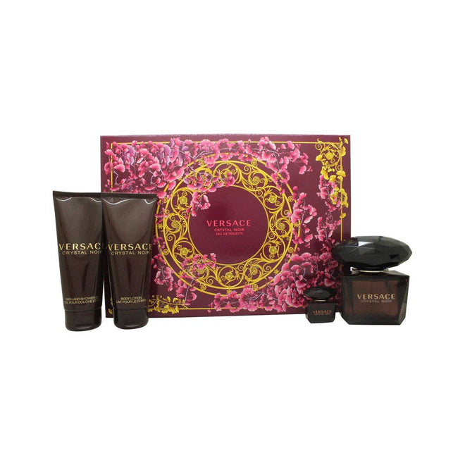 Versace Crystal Noir (W) Set EDT 90ml + Body Lotion 100ml + Bath & Showergel 100ml + Makeup Case
