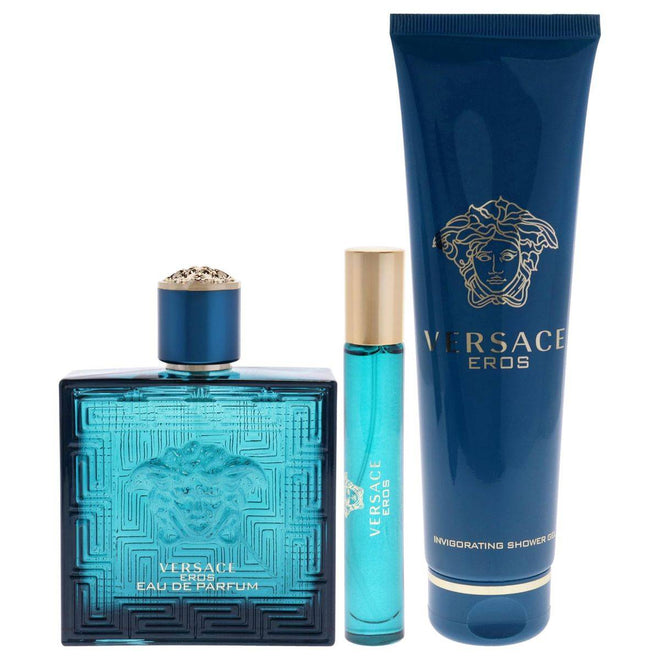 Versace Eros (M) Set EDP 100ml + EDP 10ml Travel Spray + Trousse