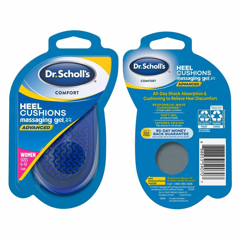 Dr Scholls Comfort & Energy with Massaging Gel Heel Cushions Womens 1 Pair